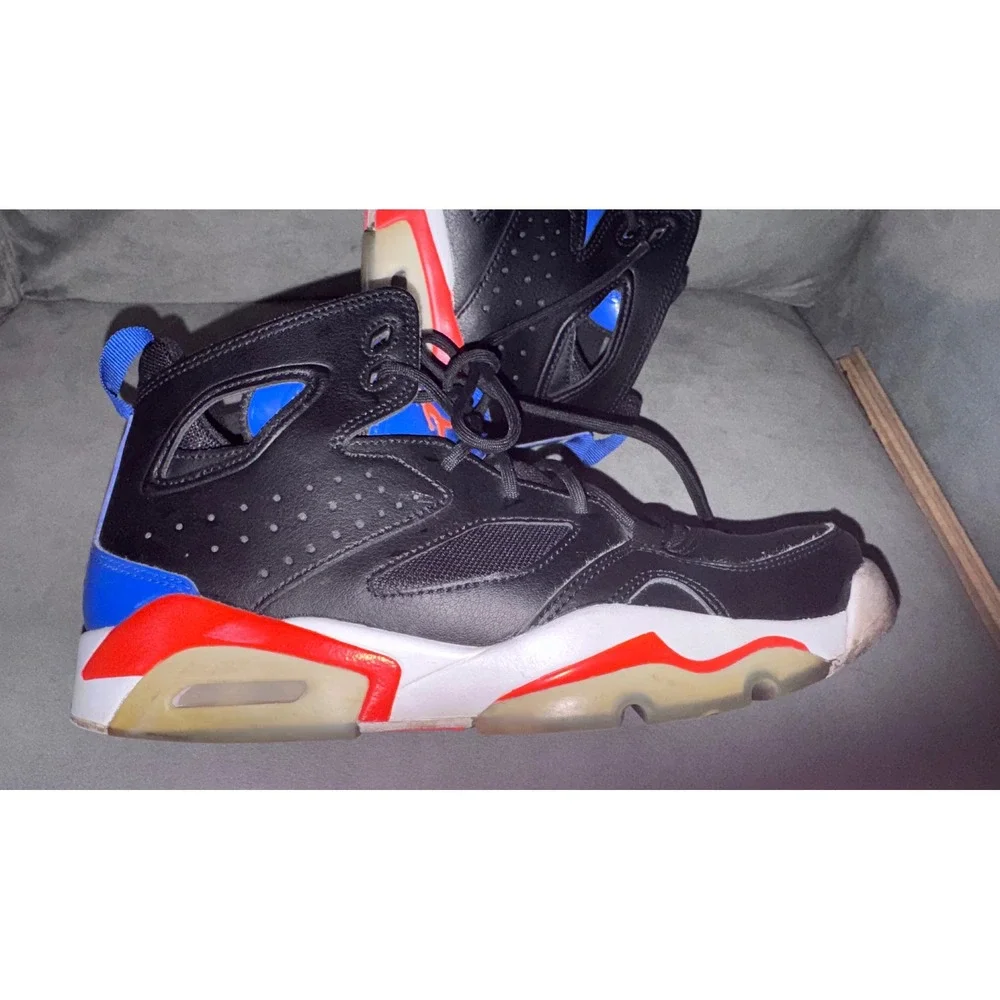 Jordan Flight Club 91 Men's Black Blue‎ Basketball Shoes Size 8